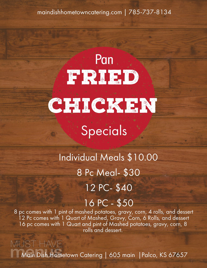 Pan Fried Chicken 12 PC