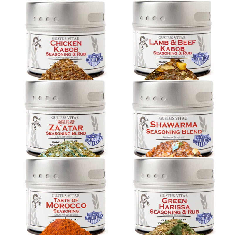 Middle Eastern Seasoning Gift Set - Tastes of The Middle East - Artisanal Spice Blends Six Pack